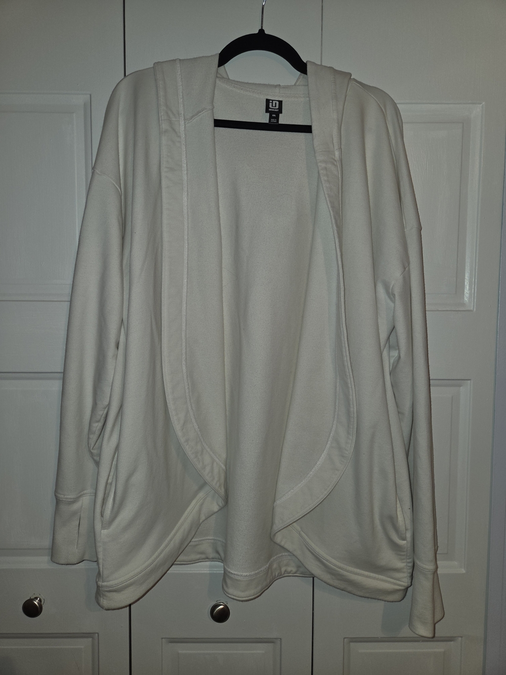 Ideology Cream/white Open-Front Hooded Cardigan